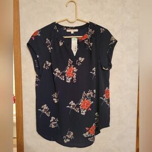 NEW! Fun2Fun Walden Split Neck Blouse